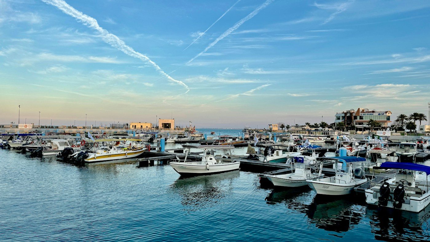 A boat harbour in Jubail